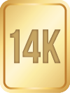 14K Yellow Gold / Mini / No Chain