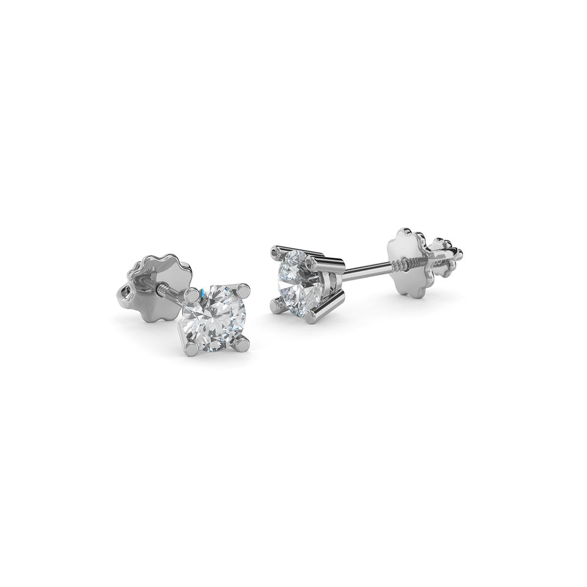 Round Crystal Stud Earrings