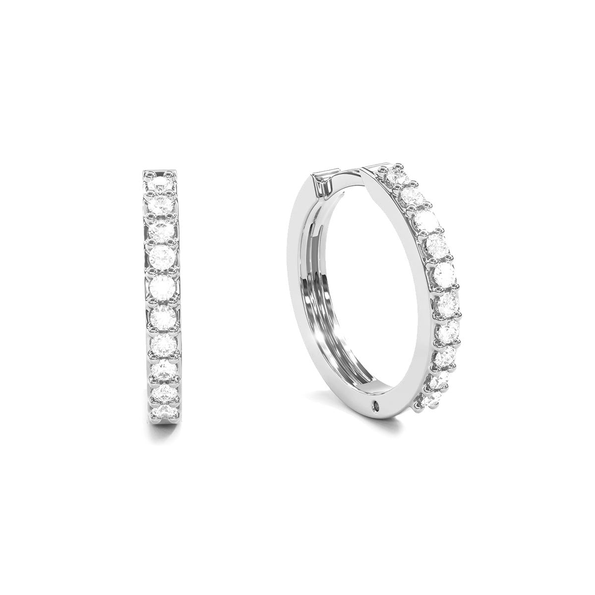 Crystal Huggie Hoop Earrings