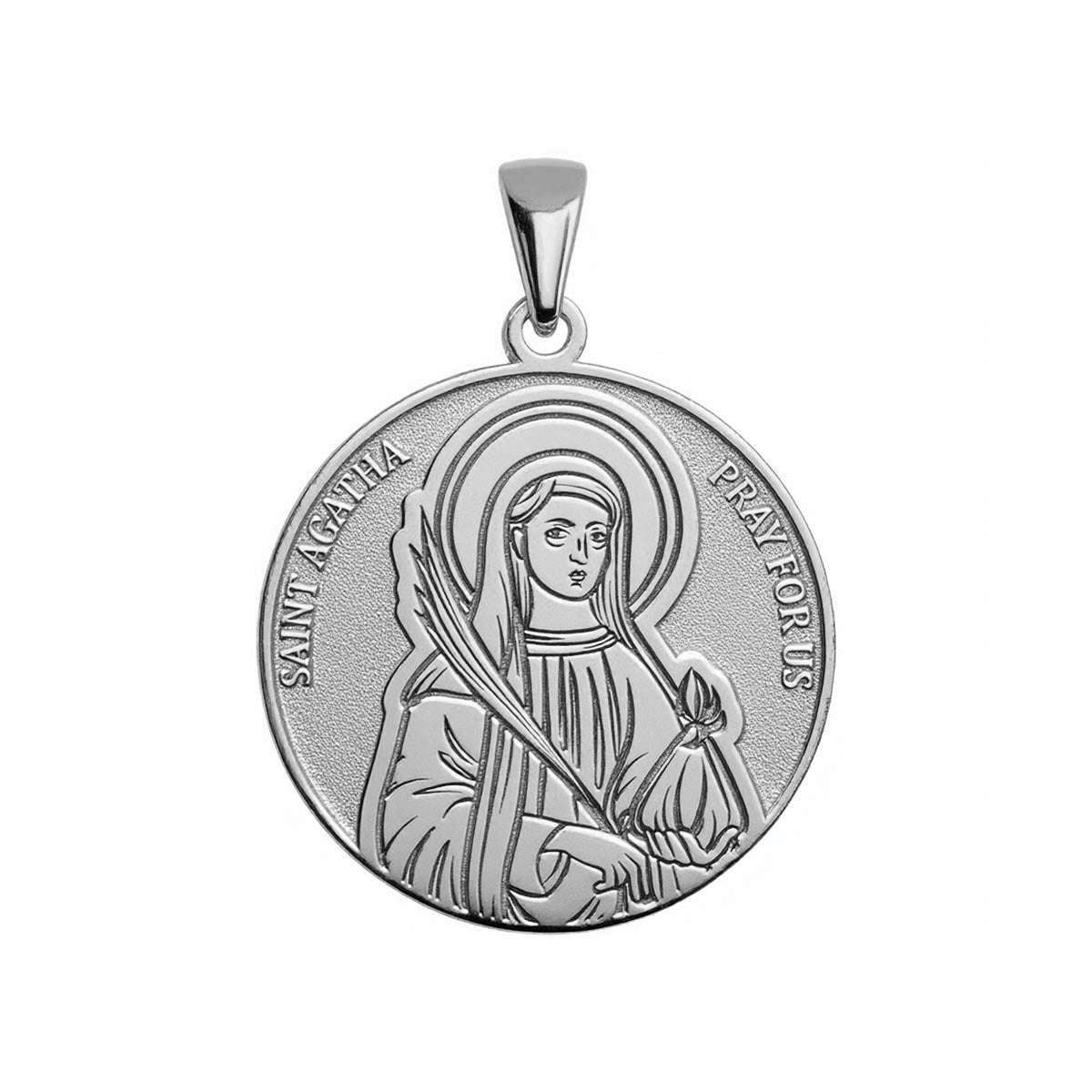 Saint Agatha Round Religious Medal Stakora