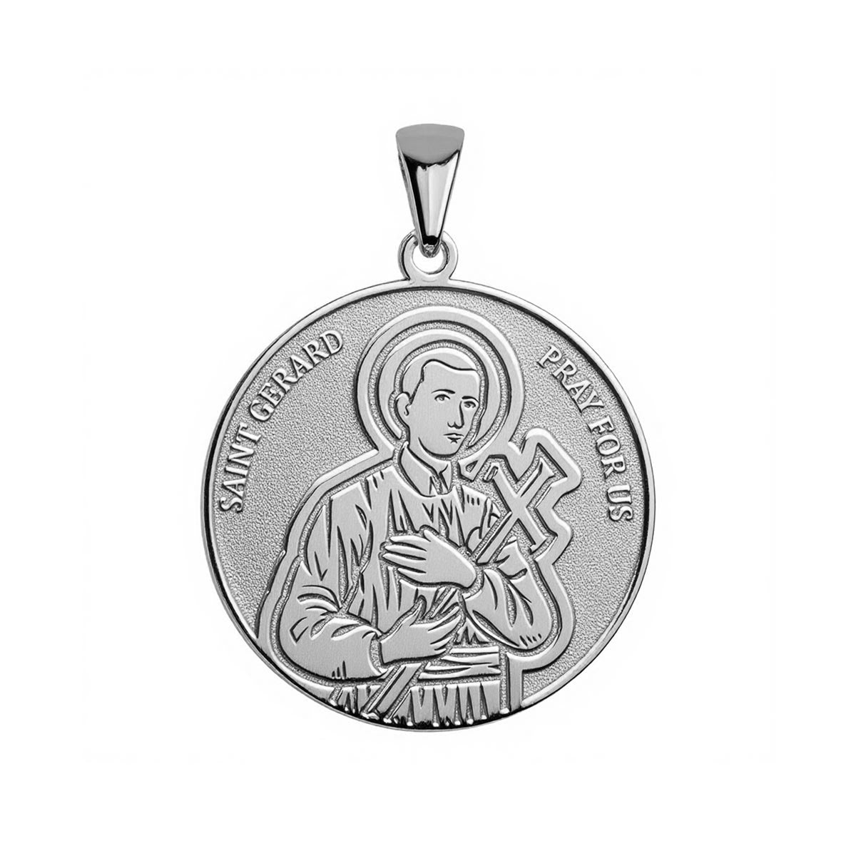 Saint Gerard Round Religious Medal Stakora