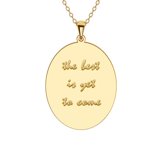 Personalized Oval Necklace with Engraving