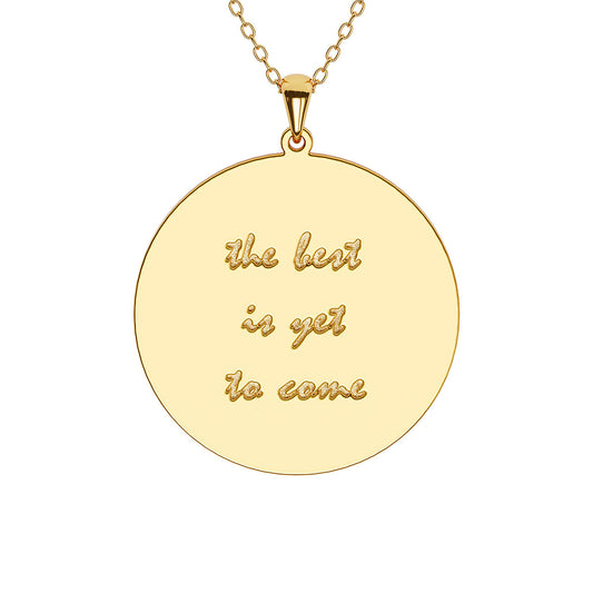 Personalized Round Necklace with Engraving