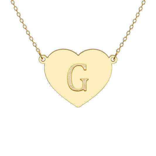 Personalized Initial Heart Necklace