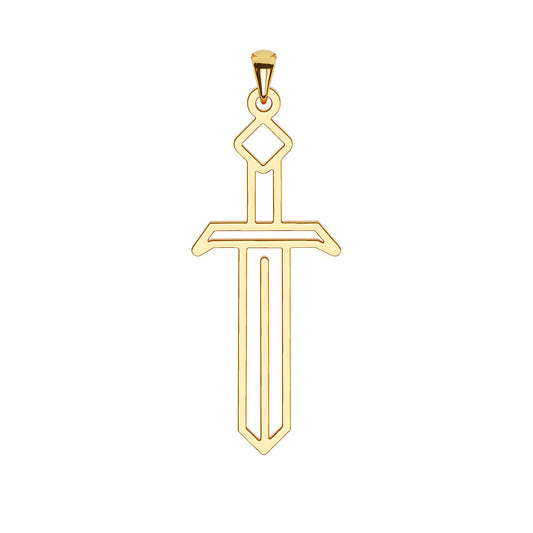 Vertical Flat Sword Pendant