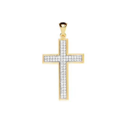 Men's Pavé Cross Necklace