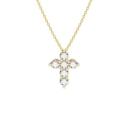 Mini Size Gallery Diamond Cross (1 Ct. Tw.)