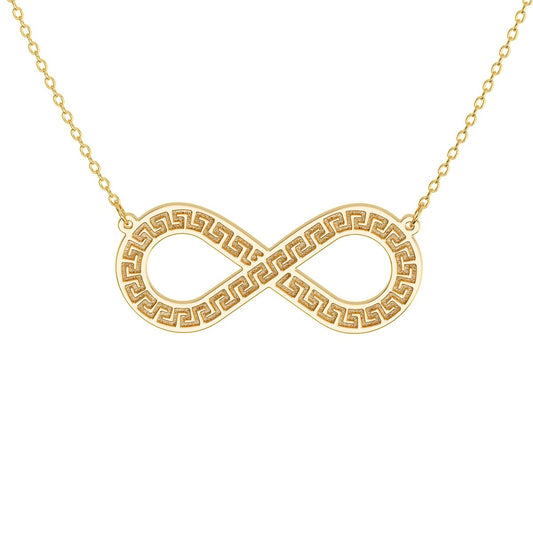 Greek Key Infinity Necklace