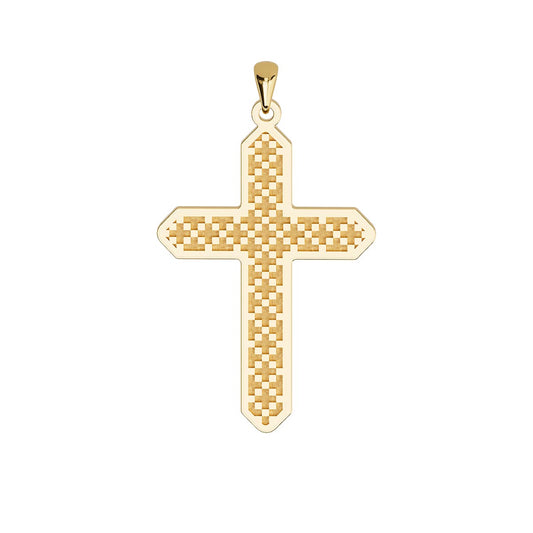 Modern Basketweave Pattern Cross