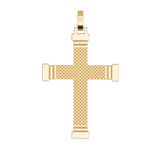 Modern Checkered Pattern Cross With Caps