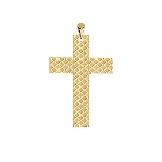 Classic Quatrefoil Pattern Cross