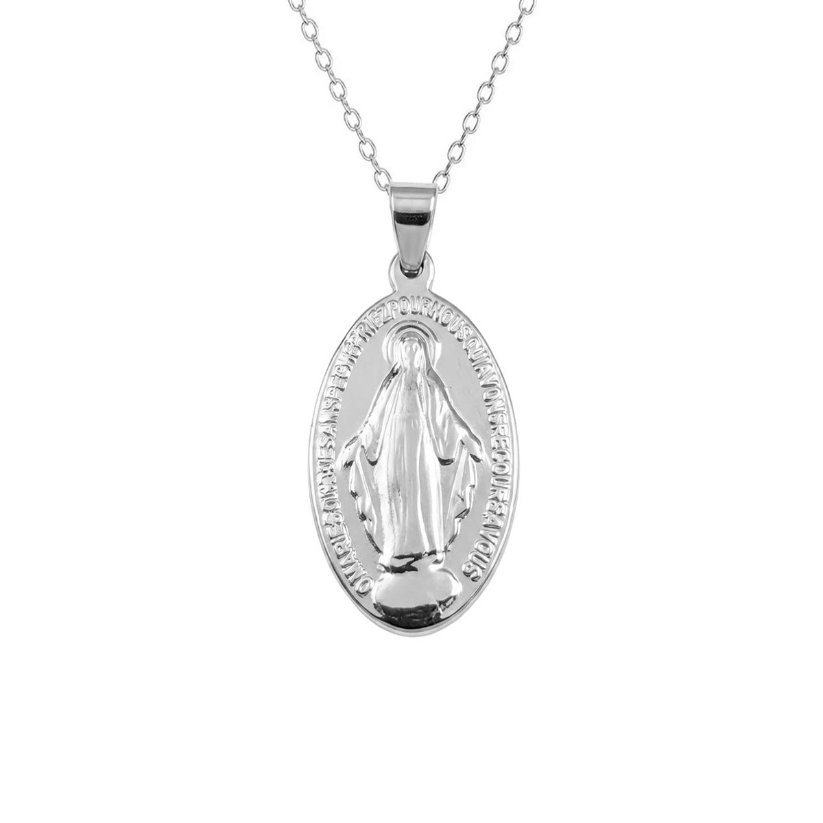 Mini Virgin Mary Miraculous Two-Sided Necklace