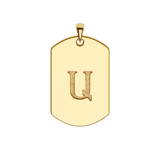 Men's Armenian Engraved Dog Tag Necklace