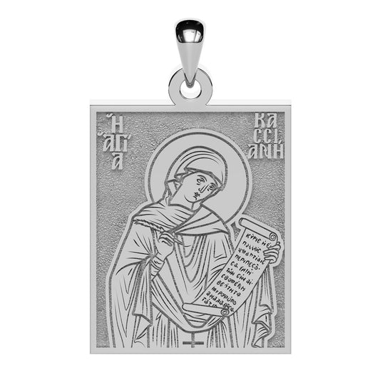Saint Kassiani (Cassia) Greek Orthodox Icon Tag Medal