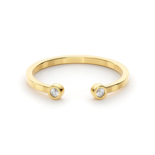 Double Stone Open Ring