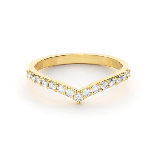 Wishbone Pavé V Ring