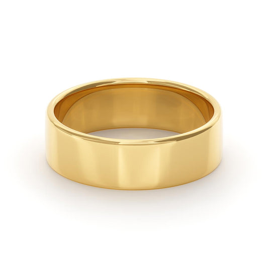 Wide Plain Flat Ring