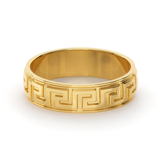 Men's Greek Key 6mm Ring