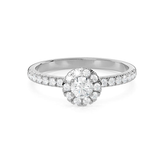 Halo 1/4 Ct. Round Diamond Engagement Ring