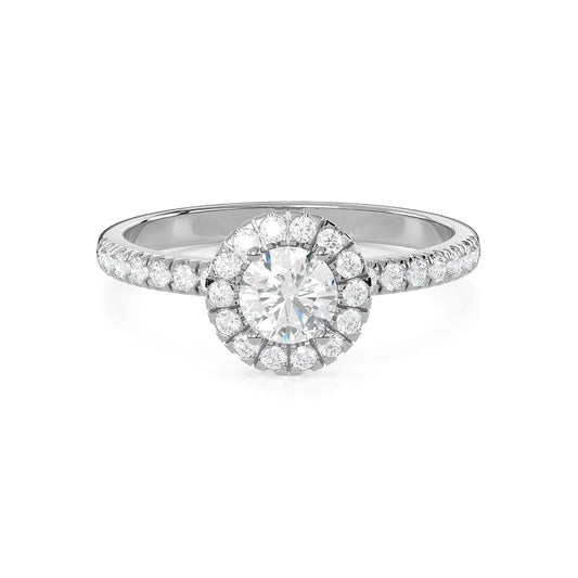 Halo 1/2 Ct. Round Diamond Engagement Ring