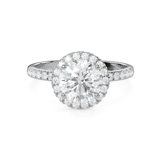 Halo 2 Ct. Round Diamond Engagement Ring