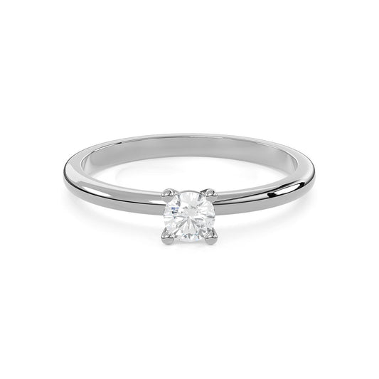 Solitaire 1/4 Ct. Round Diamond Engagement Ring