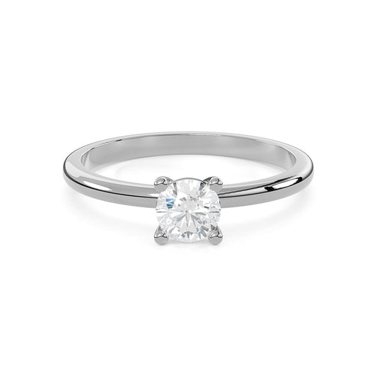 Solitaire 1/2 Ct. Round Diamond Engagement Ring