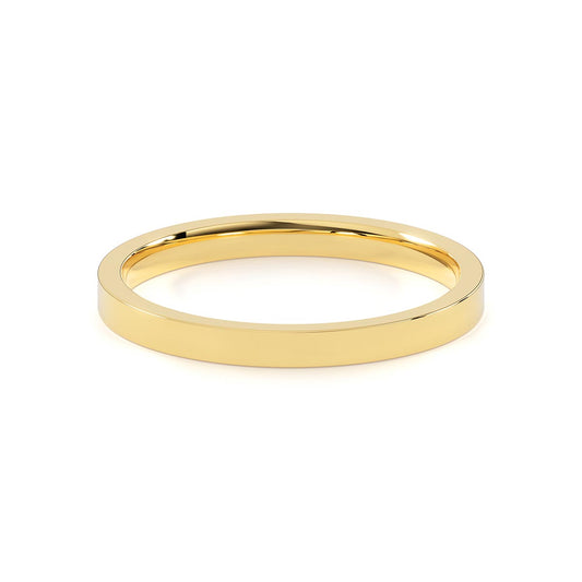 Flat Comfort Fit 2mm Classic Wedding Band