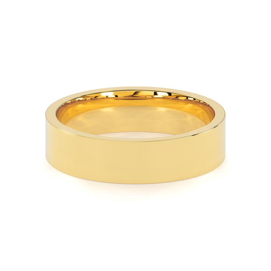 Flat Comfort Fit 5mm Classic Wedding Band