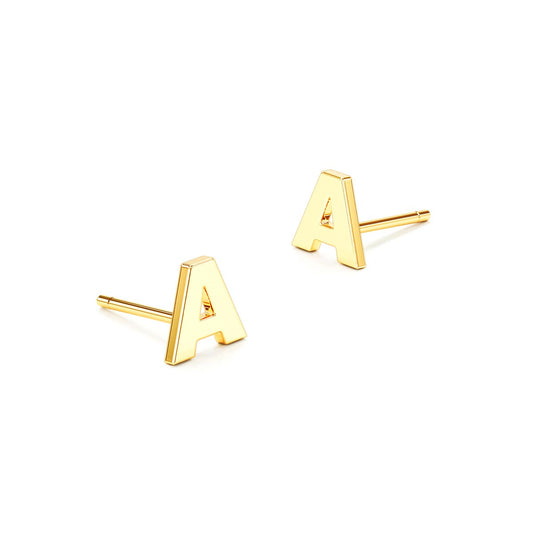 Modern Initial Stud Earrings