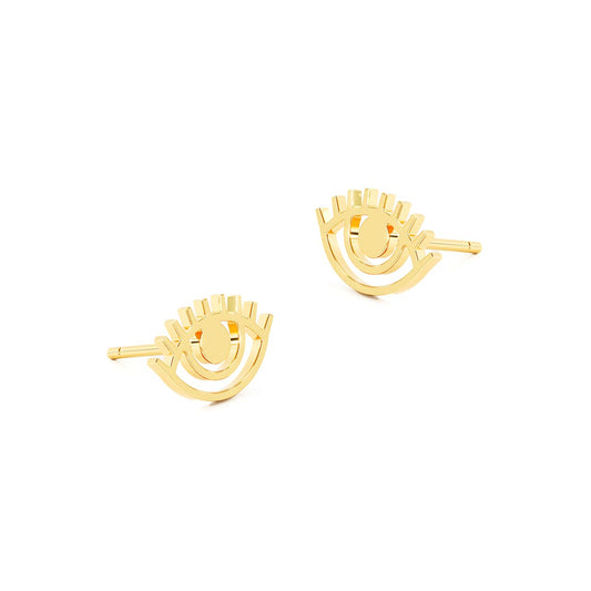 Evil Eye Lash Stud Earrings