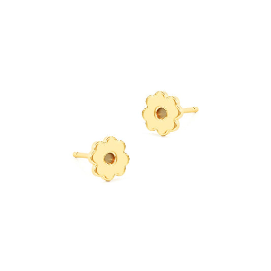 Plain Flower Stud Earrings