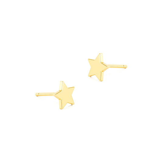 Plain Star Stud Earrings