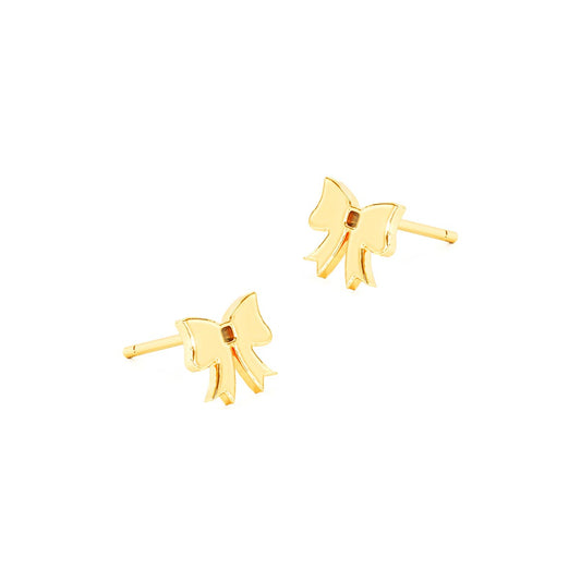 Plain Bow Stud Earrings