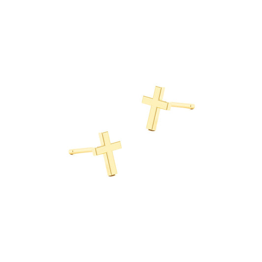 Mini Modern Cross Stud Earrings
