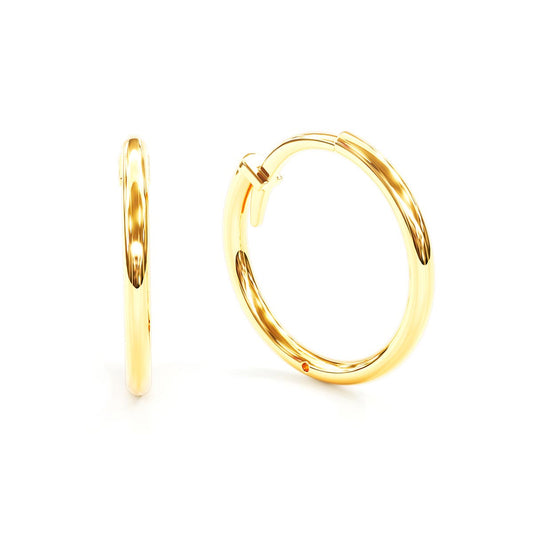Medium Narrow Hoop Earrings