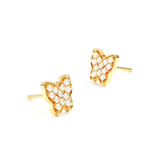 Pavé Butterfly Stud Earrings