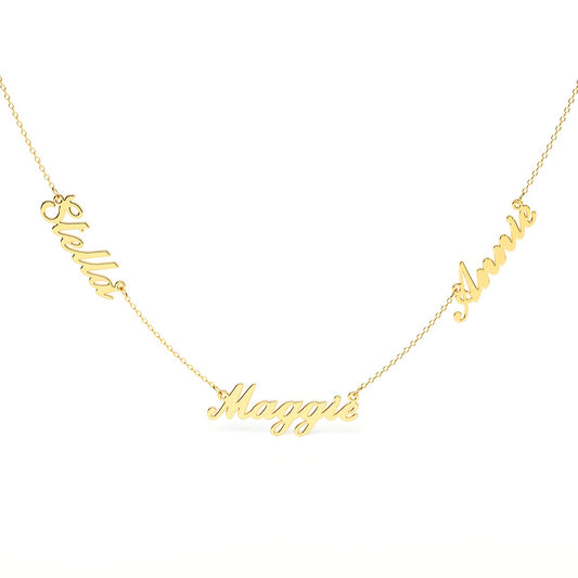 Personalized 3 Name Necklace