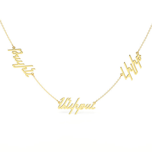 Armenian Personalized 3 Name Necklace