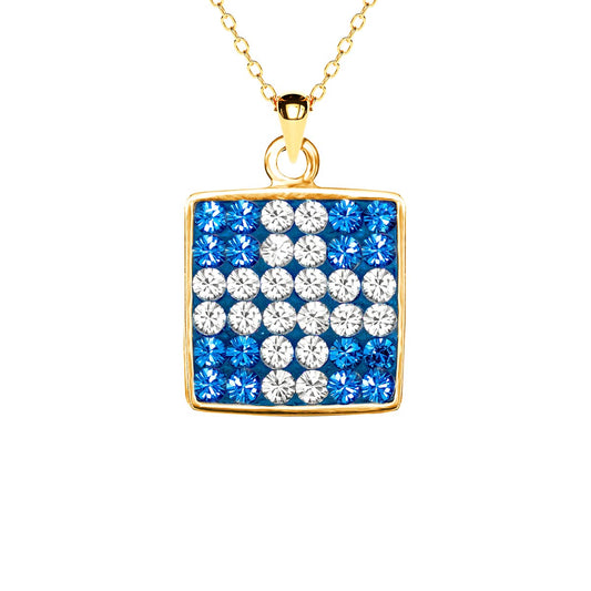 Greek Cross Crystal Necklace