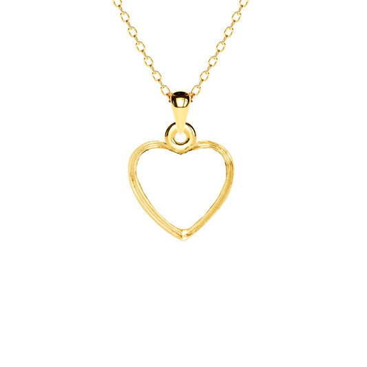 Mini White Enamel Heart Necklace