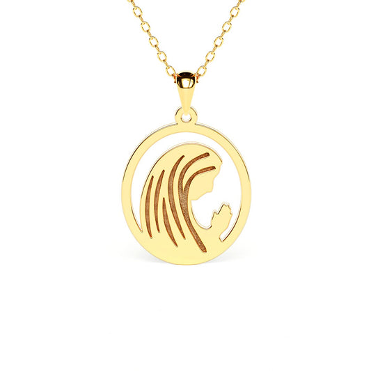 Virgin Mary Silhouette Necklace