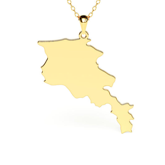 Armenian Country Map Necklace