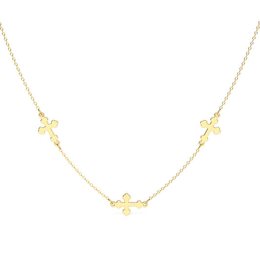 Multiple Mini Greek Cross Necklace