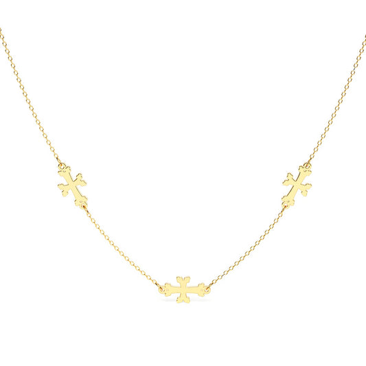 Multiple Mini Armenian Cross Necklace