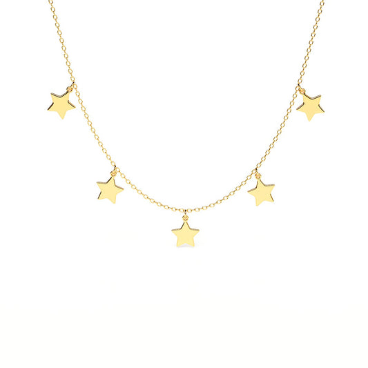 Multiple Dangling Stars Necklace