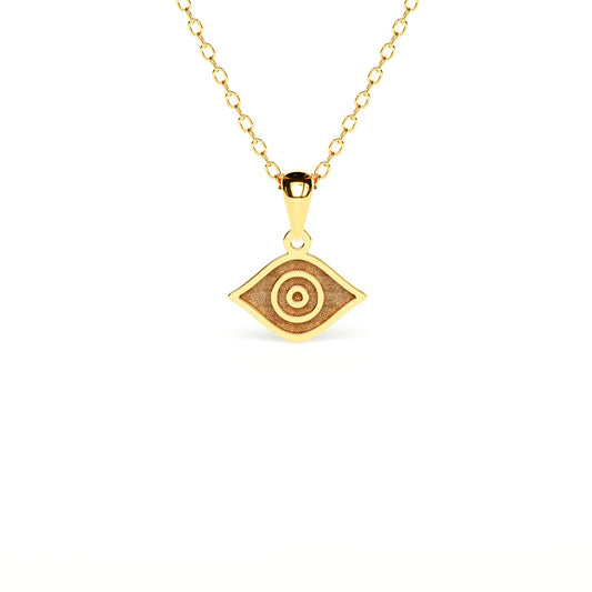 Radial Textured Evil Eye Necklace