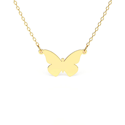 Mini Plain Butterfly Necklace