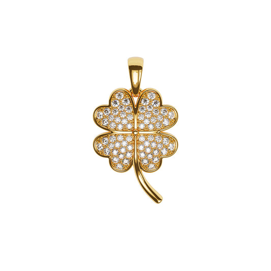 Clover Pavé Necklace
