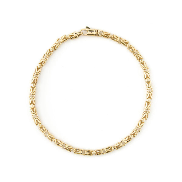 BoTTゴールドネックレス Men's 3.5mm Byzantine Link Bracelet – Stakora
